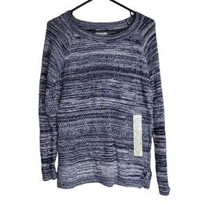 St Johns Bay Sweater Blue White Knit Womens‎ Small Pullover